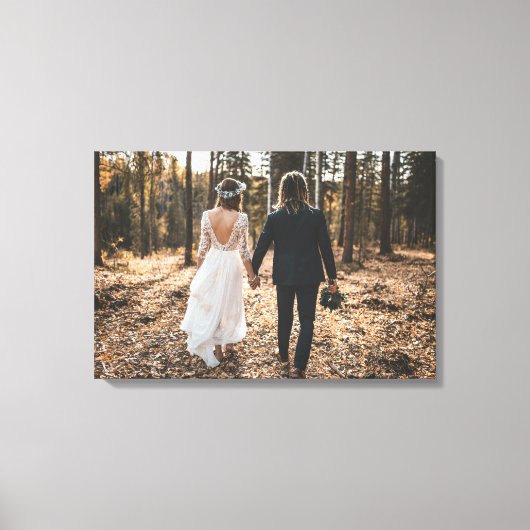 Aangepaste trouwfoto Extra grote canvas Print (Voorkant)