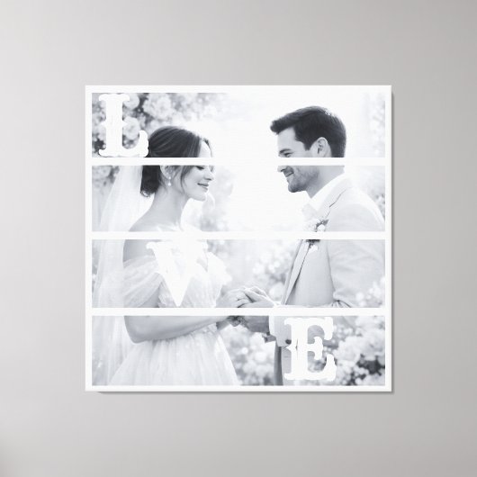 Aangepaste trouwfoto "LIEFDE" Canvas Afdruk (Voorkant)
