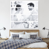 Aangepaste trouwfoto "LIEFDE" Canvas Afdruk (Insitu (Slaapkamer))
