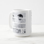 Aangepaste trouwfoto "LIEFDE" Koffiemok (Voorkant links)