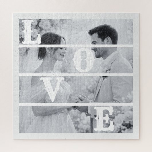 Aangepaste Trouwfoto "LIEFDE" Legpuzzel (Verticaal)