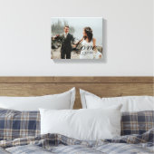Aangepaste trouwfoto Liefde Naam of familienaam Canvas Afdruk (Insitu (Slaapkamer))