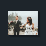 Aangepaste trouwfoto Liefde Naam of familienaam Canvas Afdruk<br><div class="desc">Aangepaste bruiloft foto Liefde Naam of familienaam Canvas Print</div>