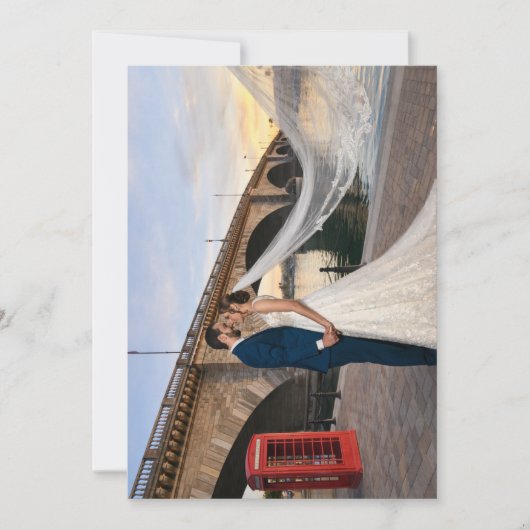 Aangepaste trouwfoto London Bridge Kaart (Voorkant)