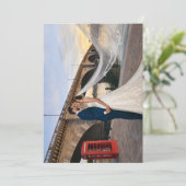 Aangepaste trouwfoto London Bridge Kaart (Staand voorkant)