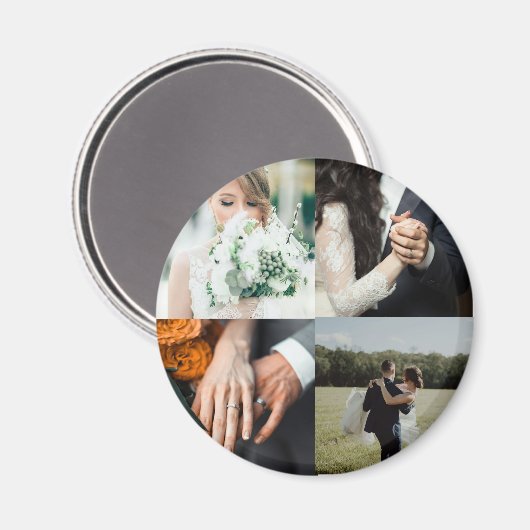 Aangepaste trouwfoto  magneet (Voorkant / Achterkant)