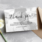 Aangepaste trouwfoto met bedankje bedankkaart