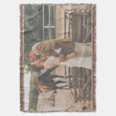 Aangepaste trouwfoto pasgetrouwden boho geweven fr deken (Voorkant Verticaal)