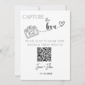 Aangepaste trouwfoto QR Code Sign Leg de liefde va Kaart (Achterkant)