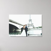 Aangepaste trouwfoto realistisch canvas afdruk (Voorkant)