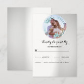 Aangepaste trouwfoto RSVP kaartje (Voorkant / Achterkant)