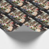 Aangepaste Trouwfoto Script Naam Cadeaupapier (Hoek)