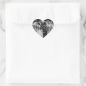 Aangepaste trouwfoto sjabloon bedankkaart hart sticker (Tas)