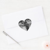 Aangepaste trouwfoto sjabloon bedankkaart hart sticker (Envelop)