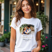 Aangepaste trouwfoto sjabloon voor "save the date" t-shirt