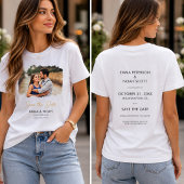 Aangepaste trouwfoto sjabloon voor "save the date" t-shirt