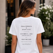 Aangepaste trouwfoto sjabloon voor "save the date" t-shirt