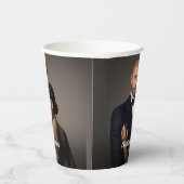 Aangepaste trouwfoto van bruid en bruidegom papieren bekers (Rechts)