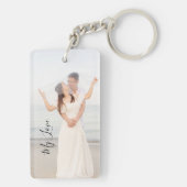 Aangepaste trouwfoto van mijn liefde sleutelhanger (achterkant)