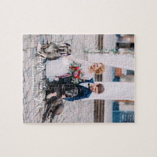 Aangepaste trouwfoto verticale puzzel (Horizontaal)