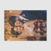 Aangepaste Trouwfoto Voeg Je Eigen Foto Toe Tissuepapier (Voorkant)