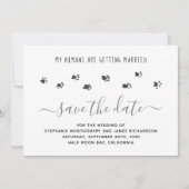Aangepaste trouwfoto voor huisdieren save the date (Voorkant)
