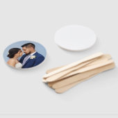Aangepaste Trouwfoto voor Koppels Handwaaier (Niet-gemonteerd)