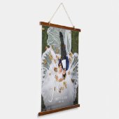 Aangepaste trouwfotowandtapijt hangend wandkleed (Gebogen)
