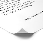 Aangepaste trouwgelofte poster (Hoek)