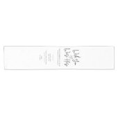 Aangepaste trouwherdenkingsstof stoelbanner korte tafelloper (Horizontaal)