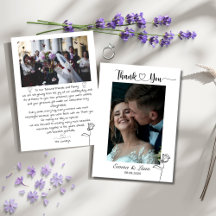 Aangepaste trouwkaart met foto – Persoonlijk