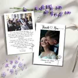 Aangepaste trouwkaart met foto – Persoonlijk Bedankkaart
