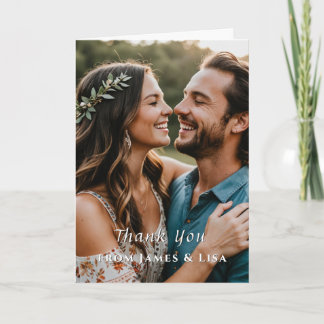 Aangepaste trouwkaart met foto – Volledige foto  Bedankkaart