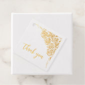 Aangepaste trouwkaarten met handgetekende rozen in bedankjes labels (Met doos)