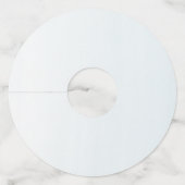 Aangepaste trouwlocatie met waterverf in oceaanbla wijnglaslabel (Achterkant)