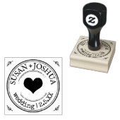 Aangepaste Trouwlogo Namen Datum Rubberstempel (Gestempeld)