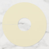 Aangepaste trouwnaam datum Kleurrijke herfstblader Wijnglaslabel (Achterkant)