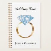 Aangepaste Trouwplannen Diamanten Ring Planner (Voorkant)