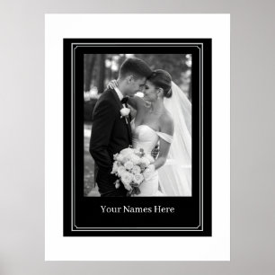 Aangepaste Trouwposter met Portret Poster