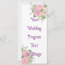 Aangepaste trouwprogramma's - Bewerkbare sjabloon