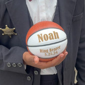 Aangepaste trouwring drager Keepsake basketbal