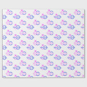 Aangepaste trouwringen voor bruid en bruidegom Roz Cadeaupapier (Vlak)