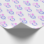 Aangepaste trouwringen voor bruid en bruidegom Roz Cadeaupapier (Hoek)