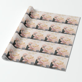 Aangepaste trouwroze lotus felicitaties! cadeaupapier