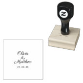 Aangepaste Trouwstempel - Elegant Persoonlijk Ontw Rubberstempel (Gestempeld)