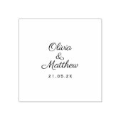 Aangepaste Trouwstempel - Elegant Persoonlijk Ontw Rubberstempel (Afrduk)