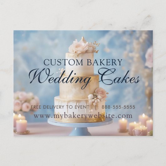 Aangepaste Trouwtaarten | Bakkerij Flat Kaart (Voorkant)