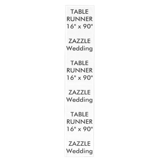 Aangepaste Trouwtafel Runner 16 "x 90" Medium Tafelloper (Voorkant)