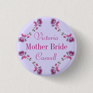 Aangepaste trouwtekst naam cadeau knoop speld ronde button 3,2 cm