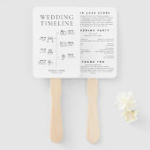 Aangepaste trouwtijdlijn, huwelijksvolgorde van ge handwaaier (Voorkant en achterkant)